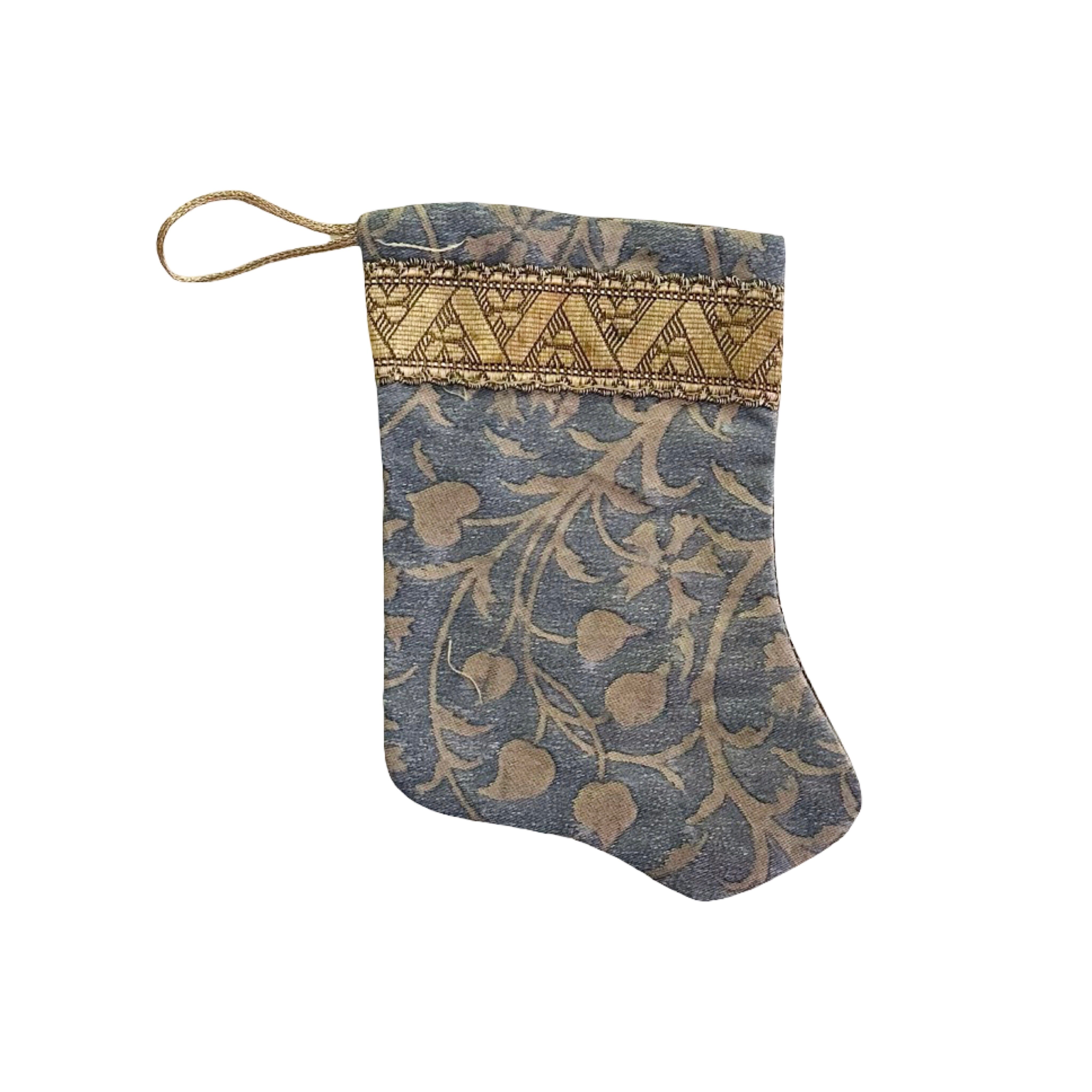 Handmade Mini Stocking from Antique and Vintage Textiles Ornament B. Viz Design I 