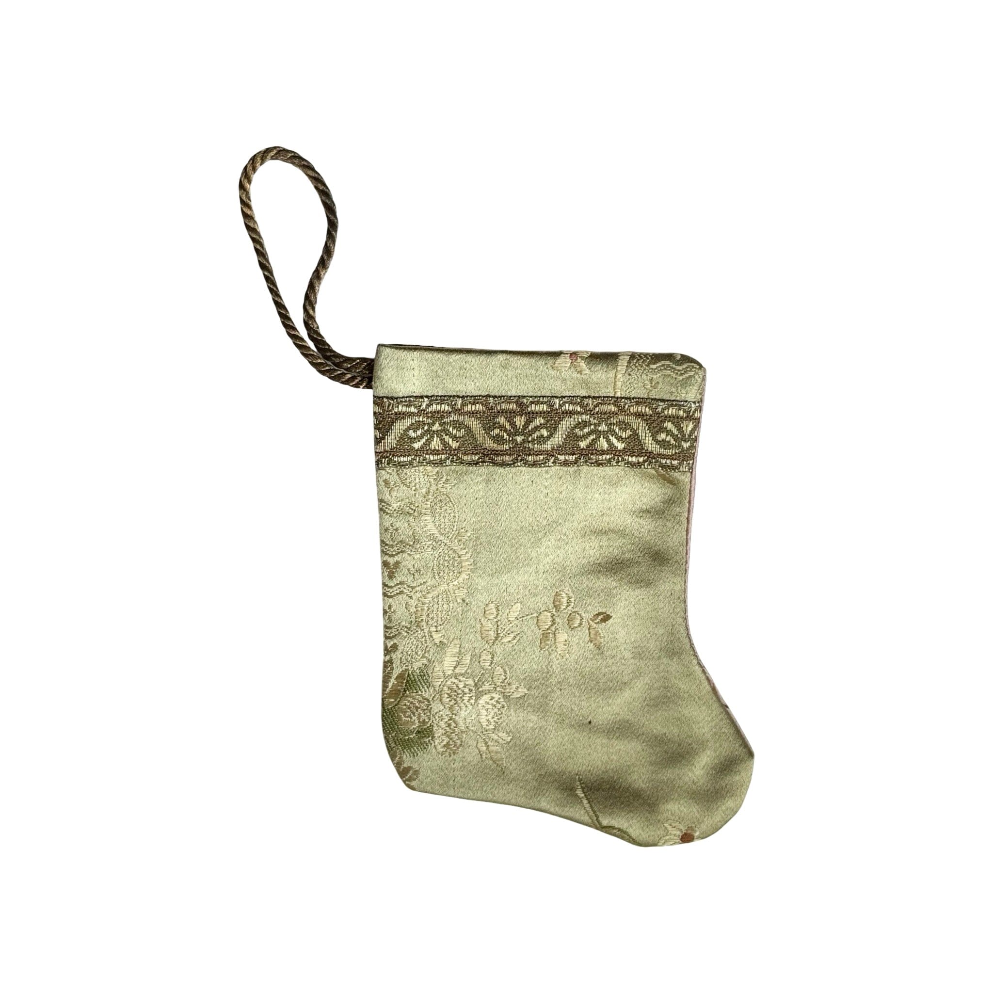 Handmade Mini Stocking from Antique and Vintage Textiles - Ornament B. Viz Design J 
