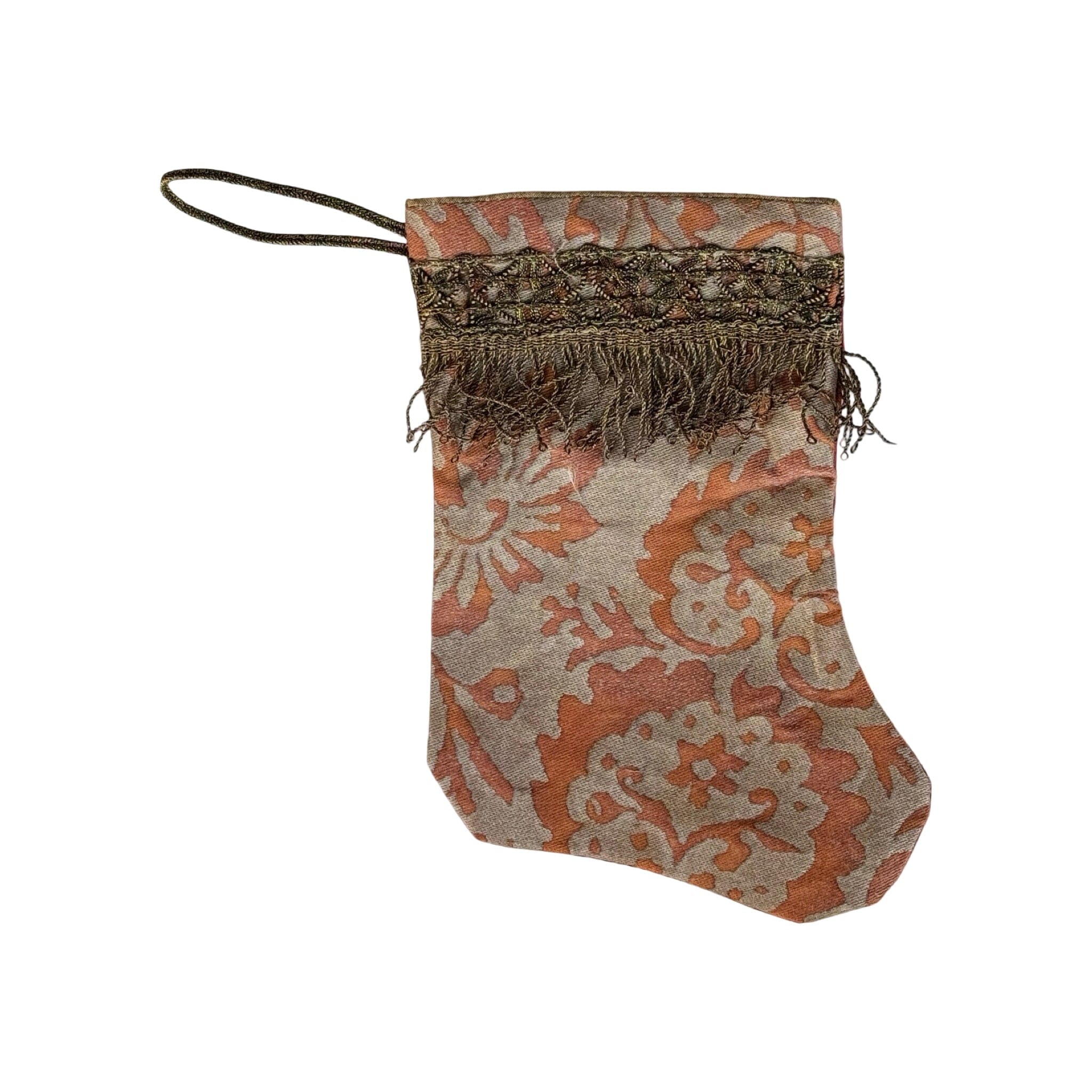 Handmade Mini Stocking from Antique and Vintage Textiles - Ornament B. Viz Design J 