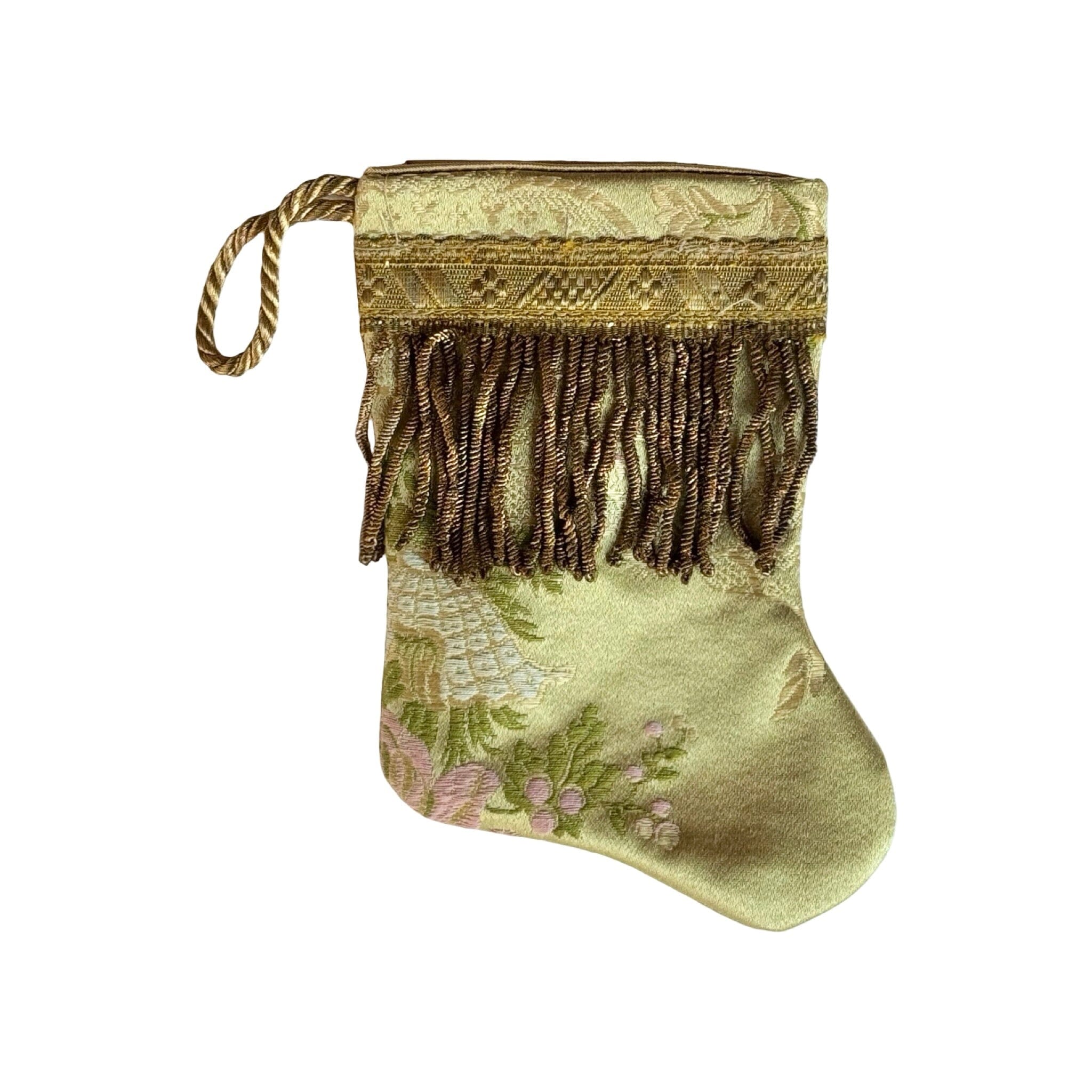 Handmade Mini Stocking from Antique and Vintage Textiles - Ornament B. Viz Design JJ 