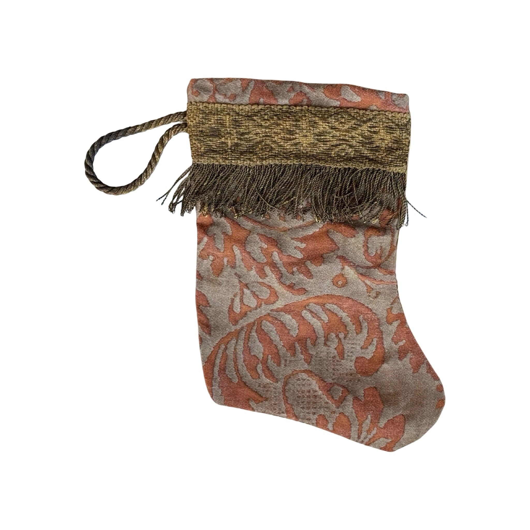 Handmade Mini Stocking from Antique and Vintage Textiles - Ornament B. Viz Design K 
