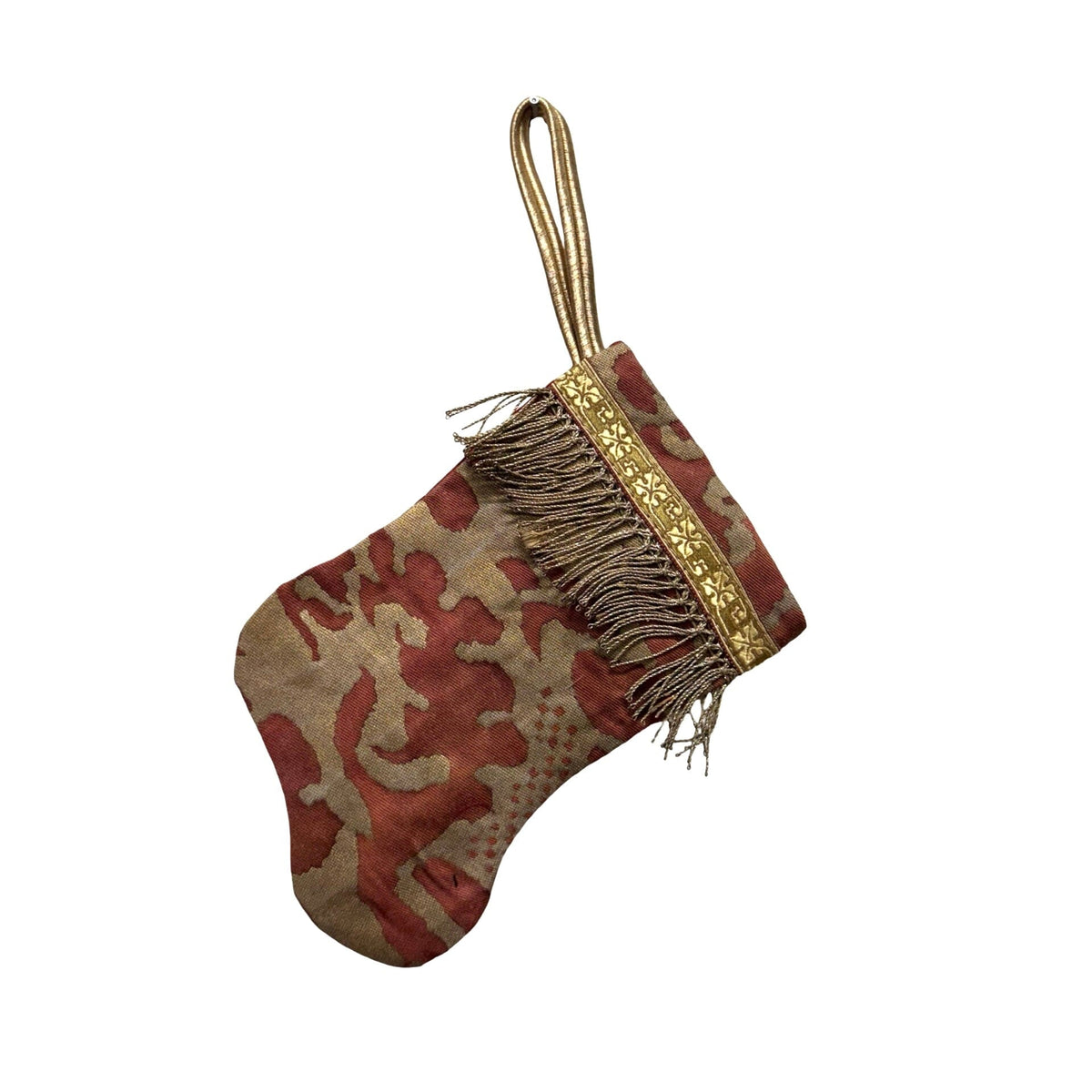 Handmade Mini Stocking from Antique and Vintage Textiles Ornament B. Viz Design K 
