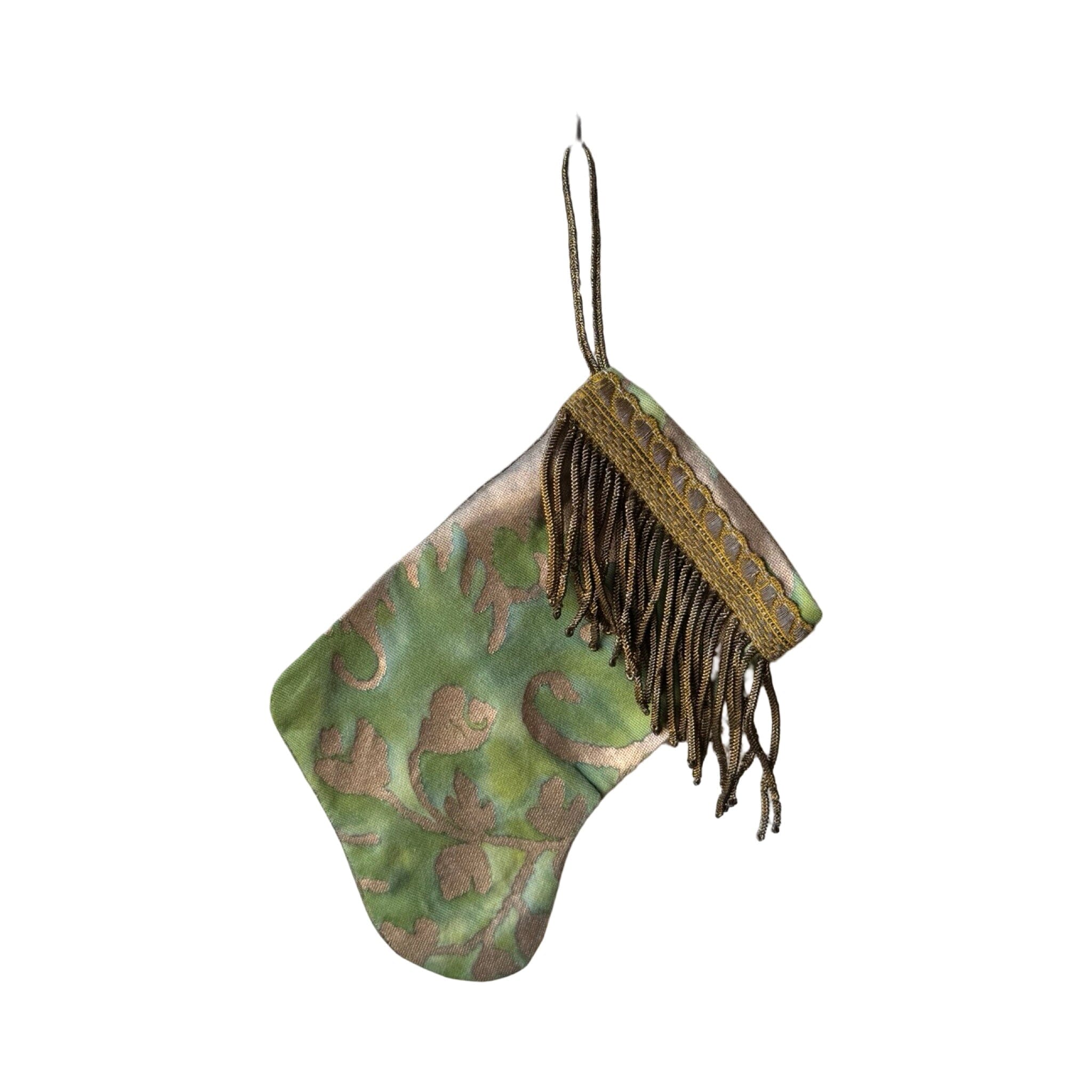 Handmade Mini Stocking from Antique and Vintage Textiles Ornament B. Viz Design K 