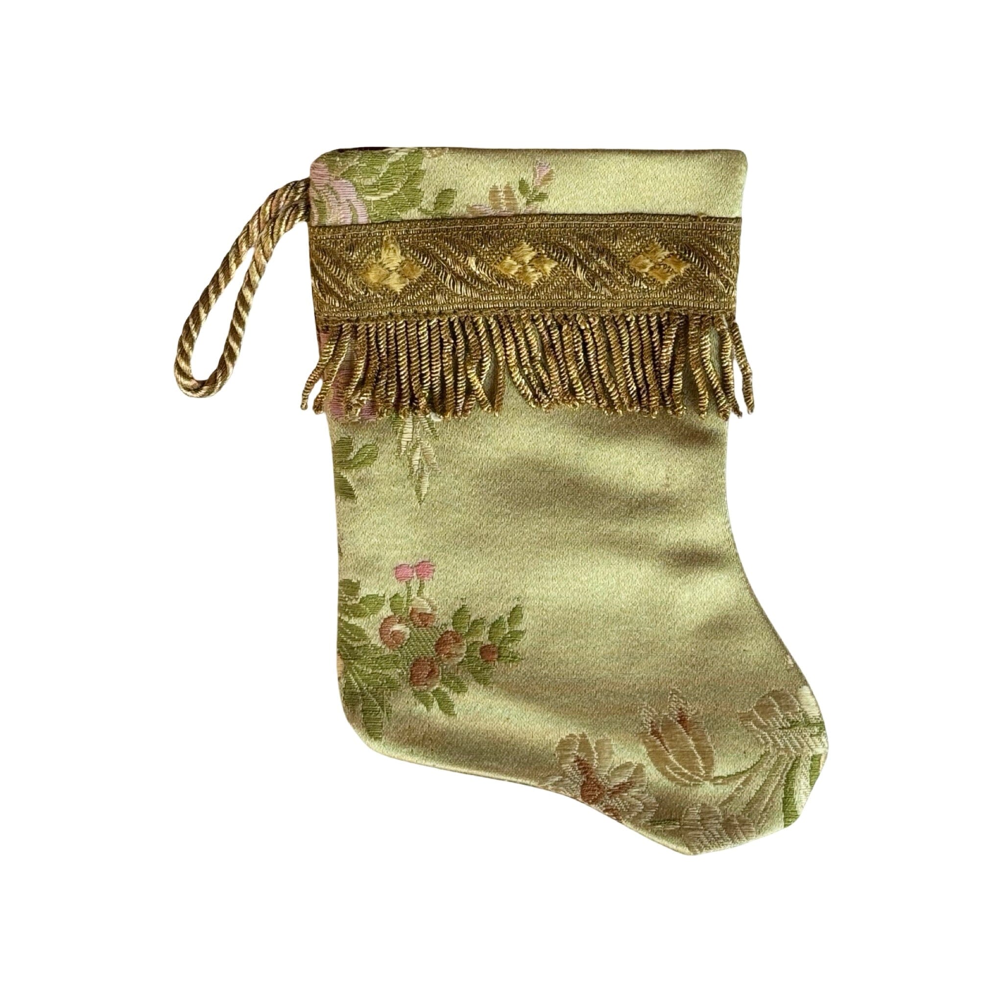 Handmade Mini Stocking from Antique and Vintage Textiles - Ornament B. Viz Design KK 
