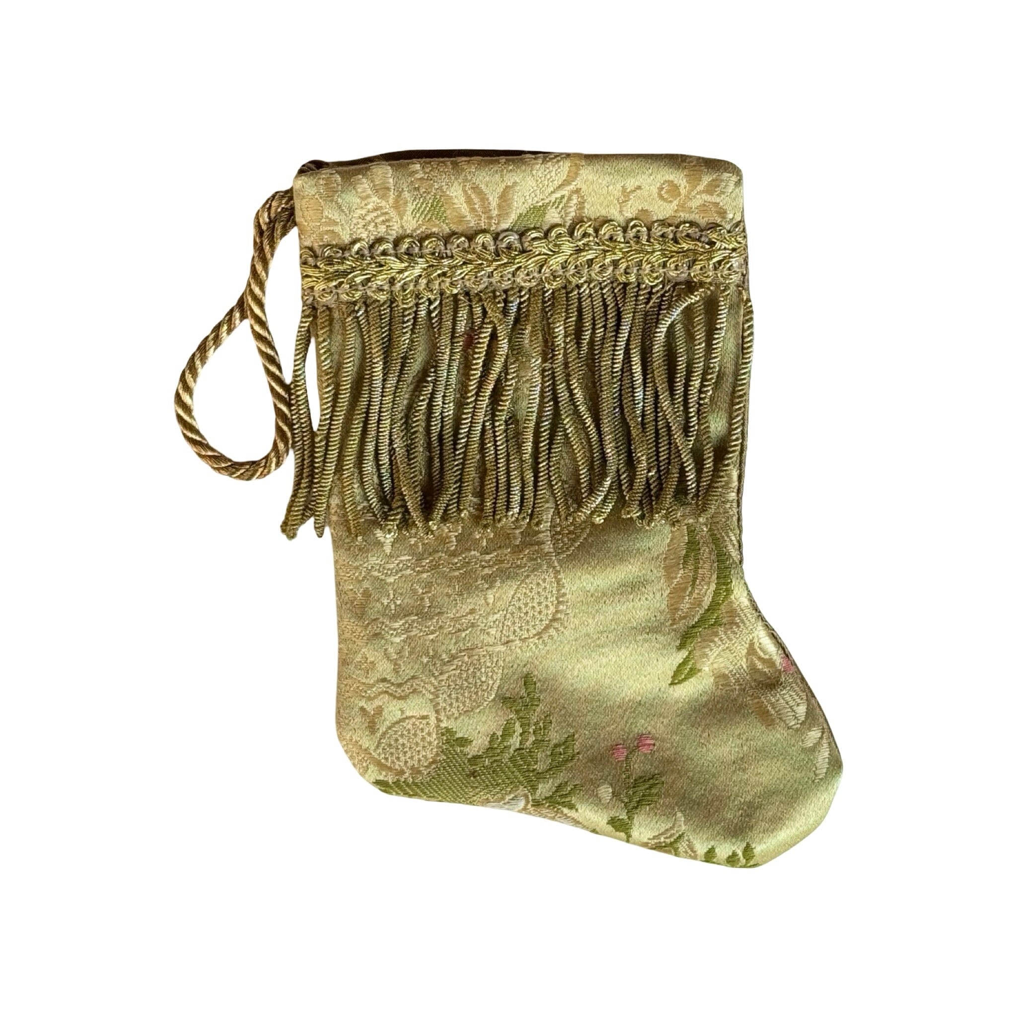 Handmade Mini Stocking from Antique and Vintage Textiles - Ornament B. Viz Design LL 