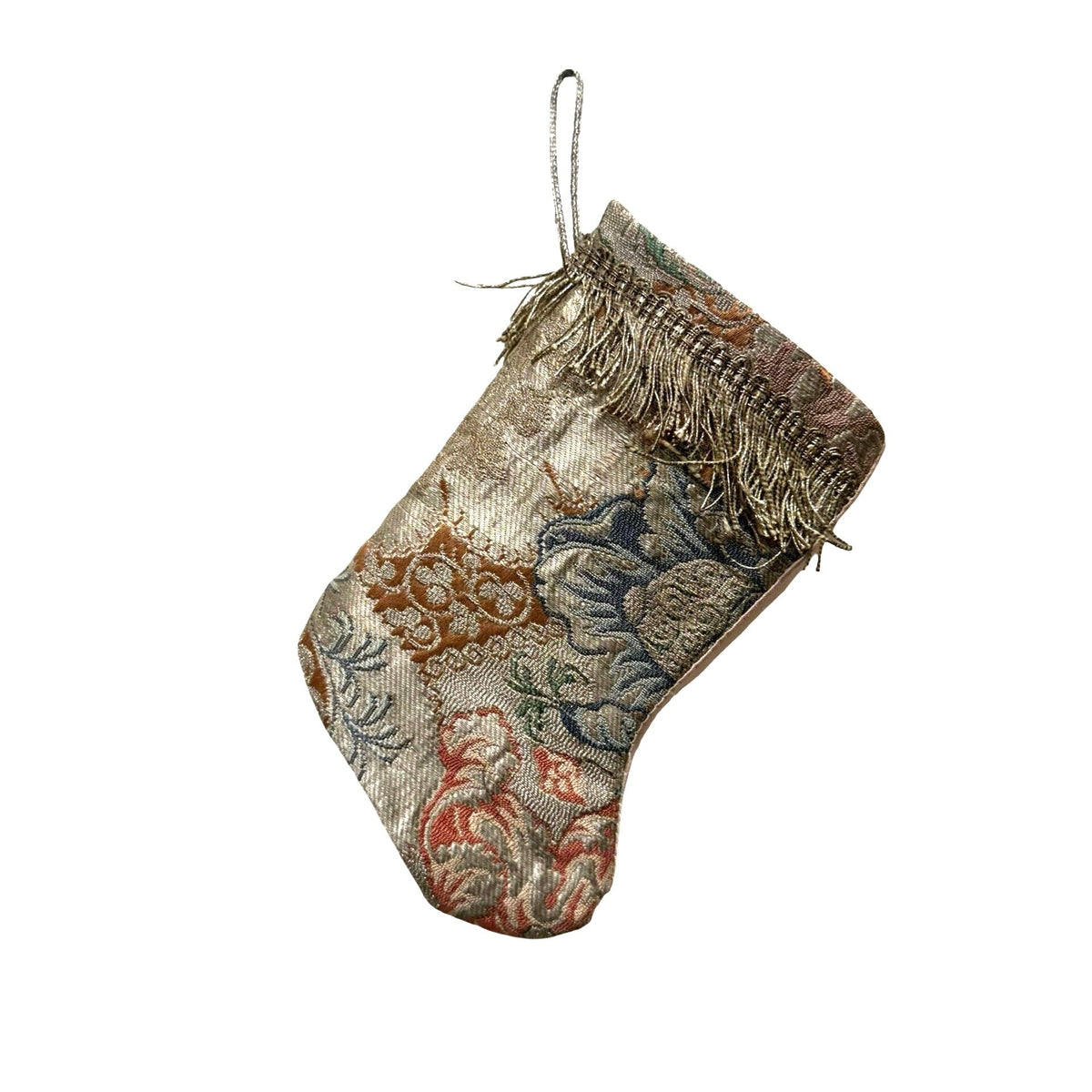 Handmade Mini Stocking from Antique and Vintage Textiles Ornament B. Viz Design M 