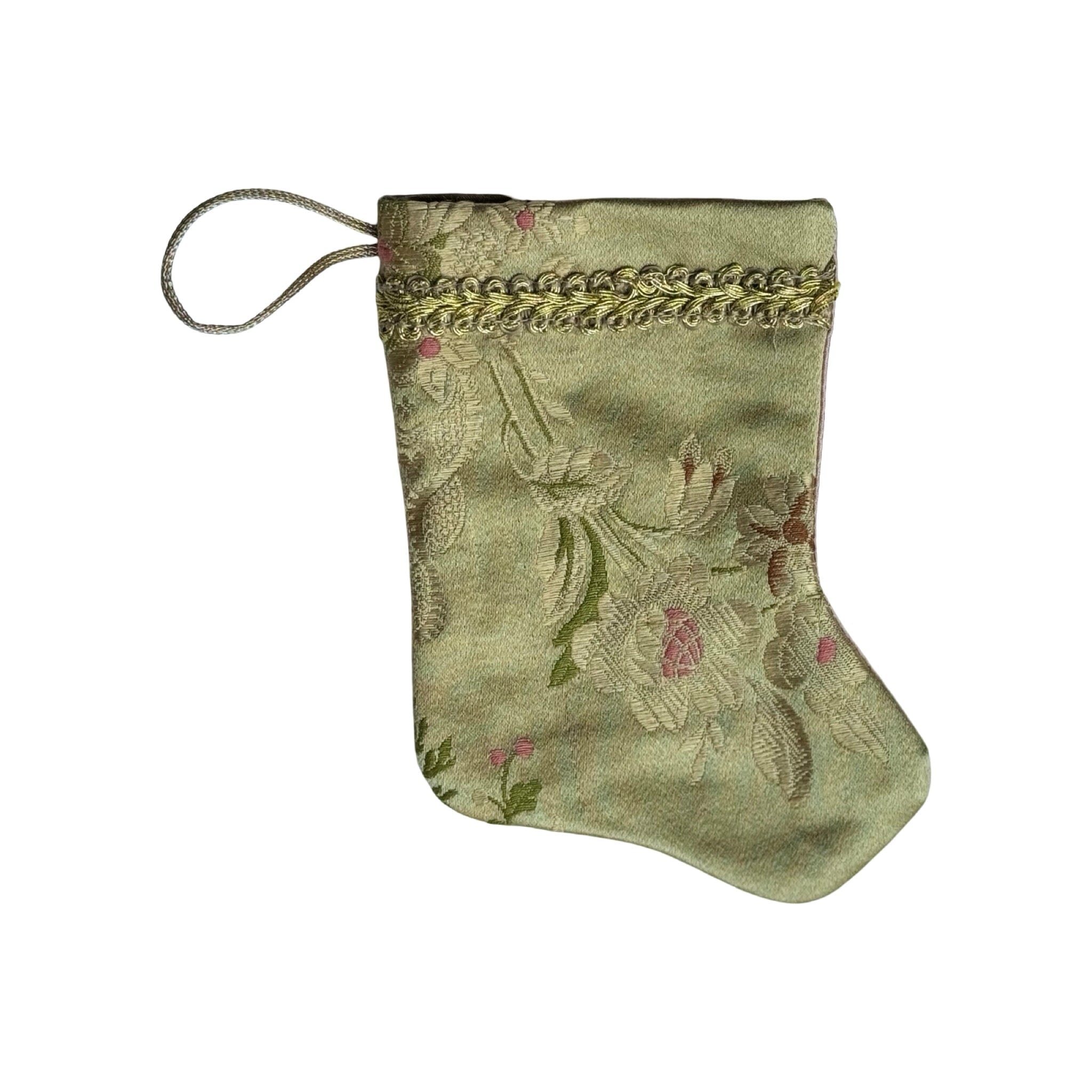 Handmade Mini Stocking from Antique and Vintage Textiles - Ornament B. Viz Design N 