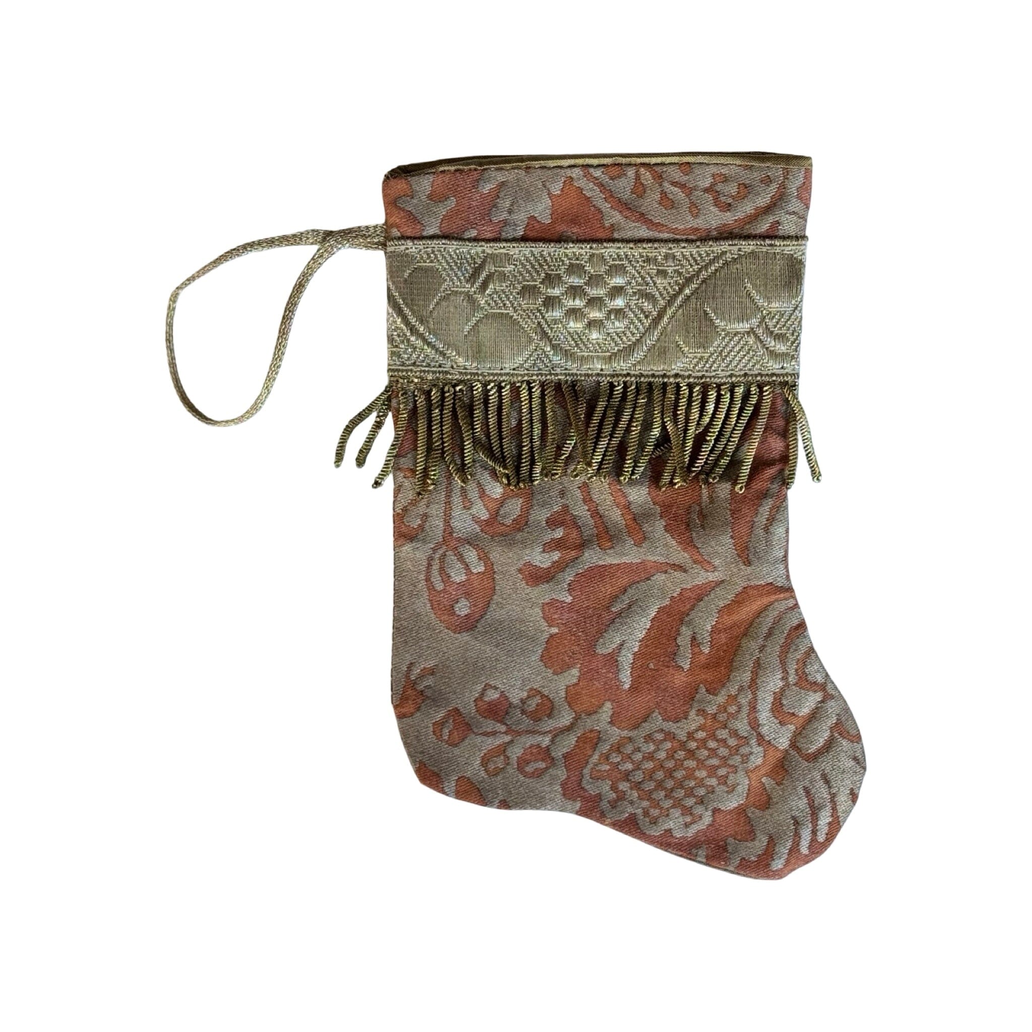 Handmade Mini Stocking from Antique and Vintage Textiles - Ornament B. Viz Design N 