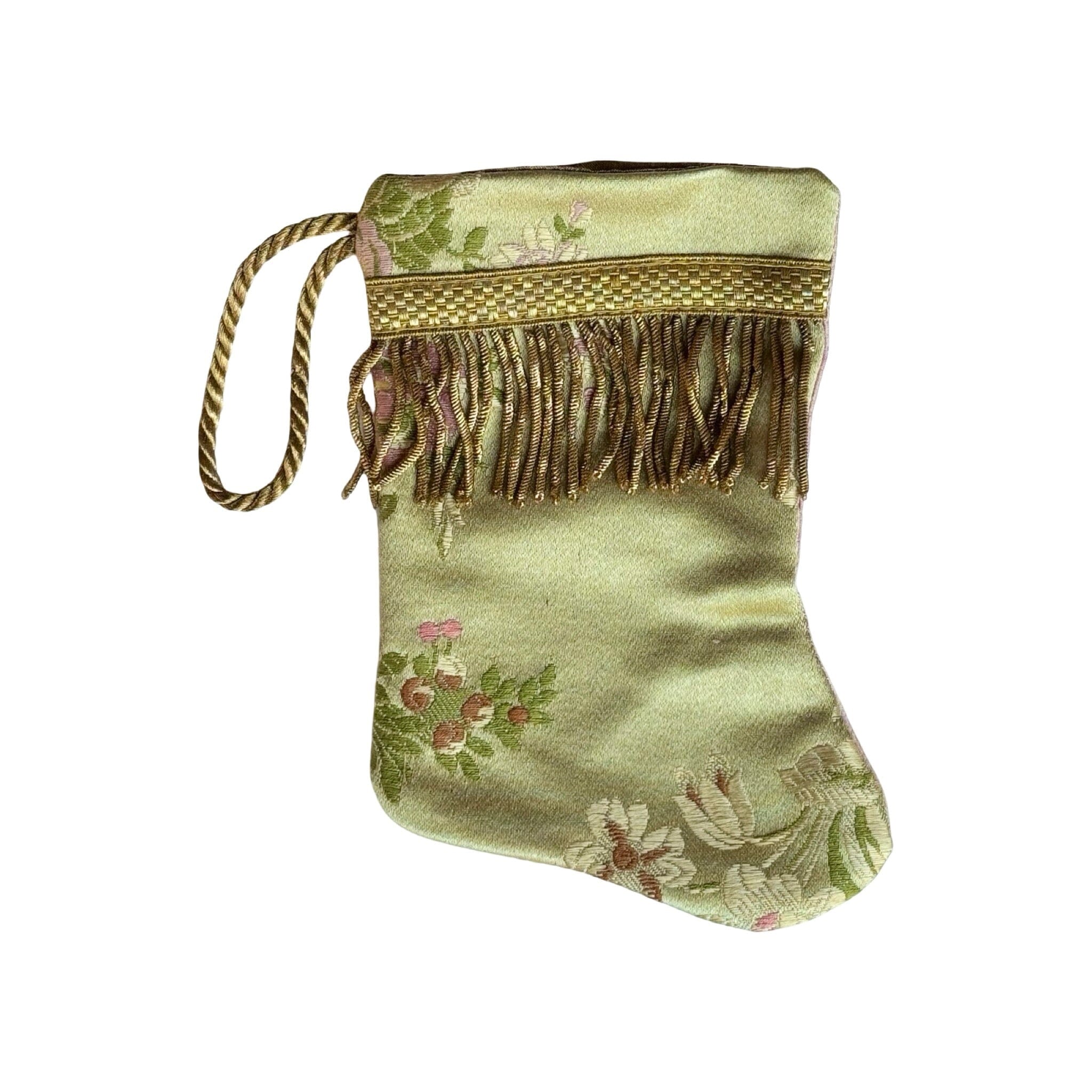 Handmade Mini Stocking from Antique and Vintage Textiles - Ornament B. Viz Design NN 