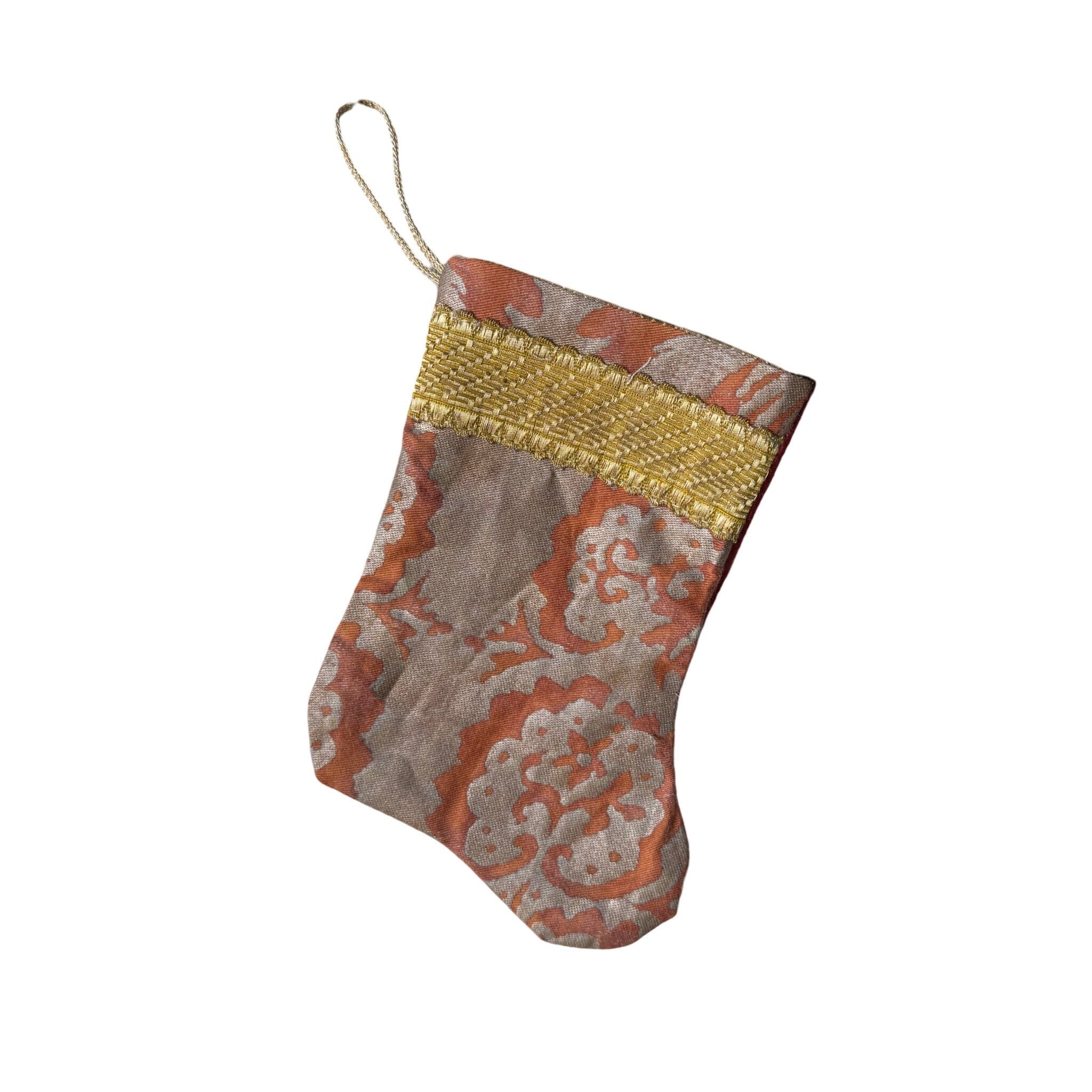 Handmade Mini Stocking from Antique and Vintage Textiles Ornament B. Viz Design P 