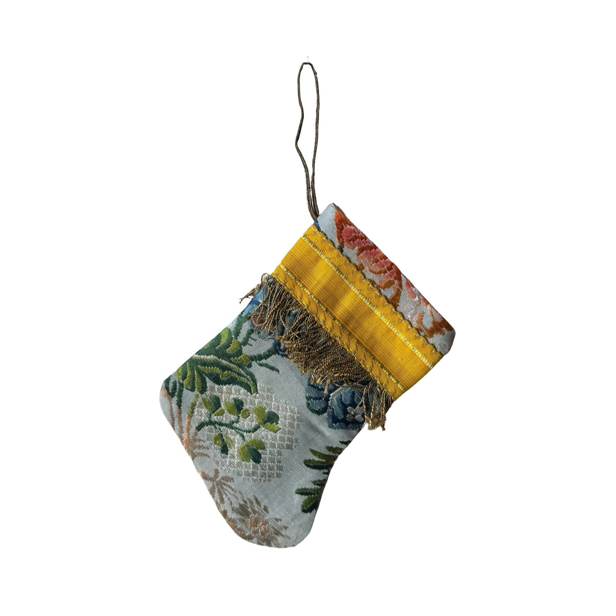 Handmade Mini Stocking from Antique and Vintage Textiles Ornament B. Viz Design P 