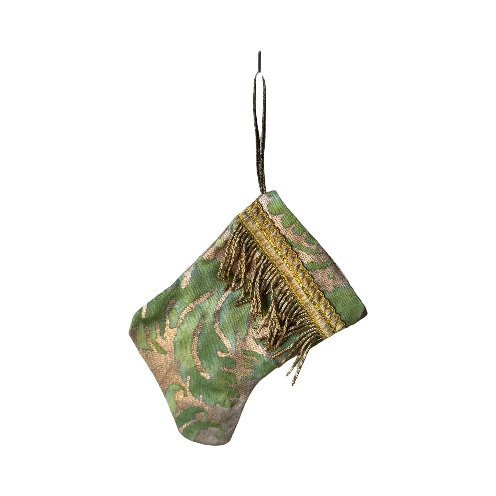 Handmade Mini Stocking from Antique and Vintage Textiles Ornament B. Viz Design P 