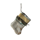 Handmade Mini Stocking from Antique and Vintage Textiles Ornament B. Viz Design PP 