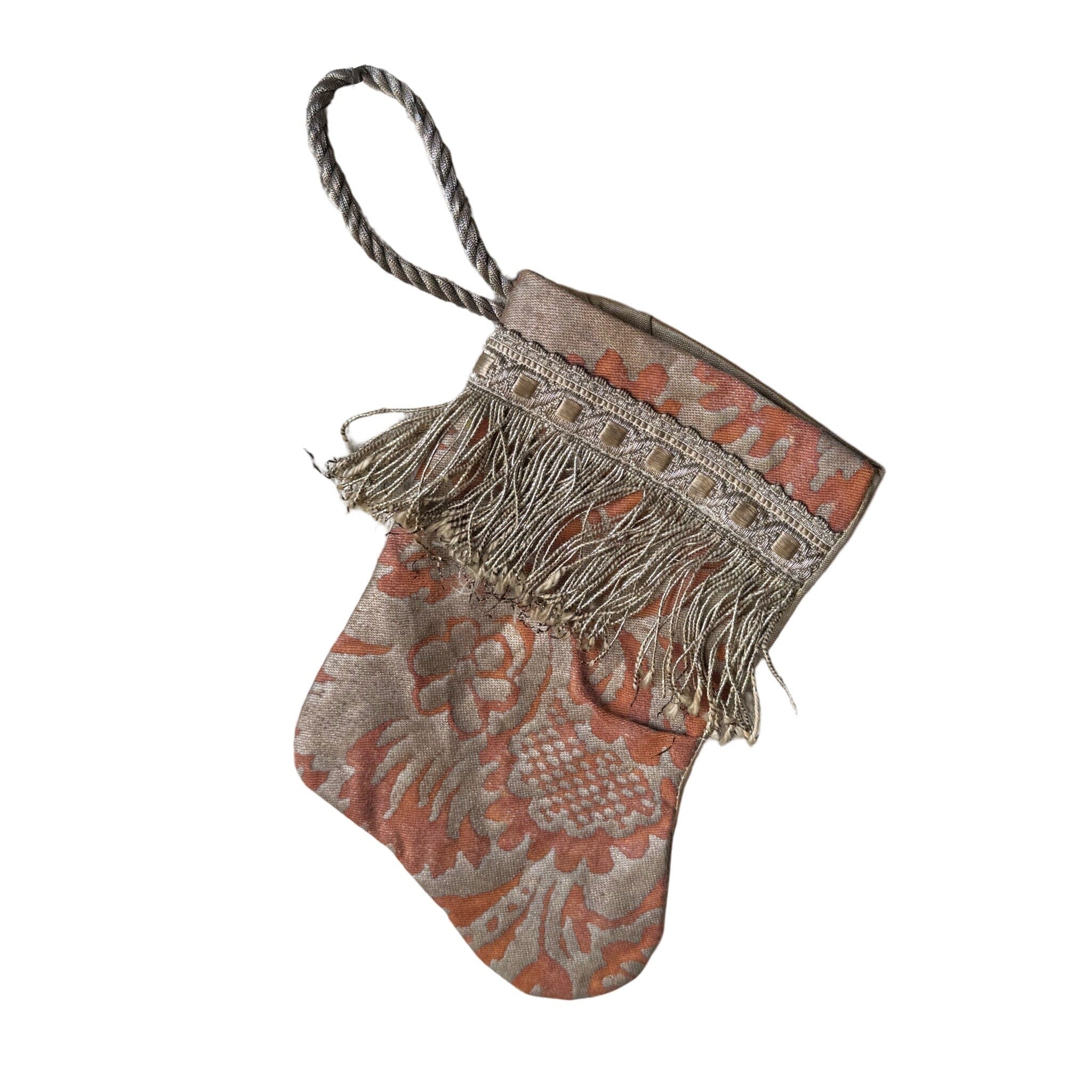 Handmade Mini Stocking from Antique and Vintage Textiles Ornament B. Viz Design Q 
