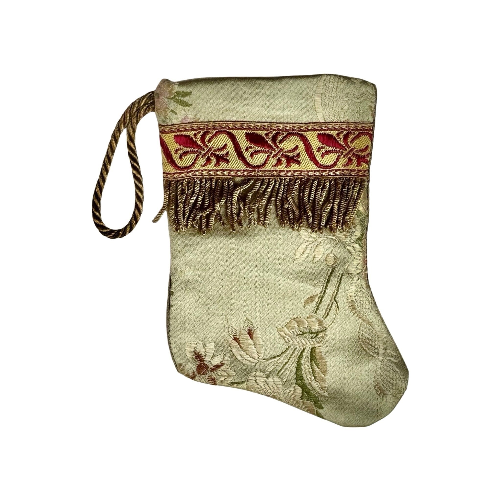 Handmade Mini Stocking from Antique and Vintage Textiles - Ornament B. Viz Design Q 