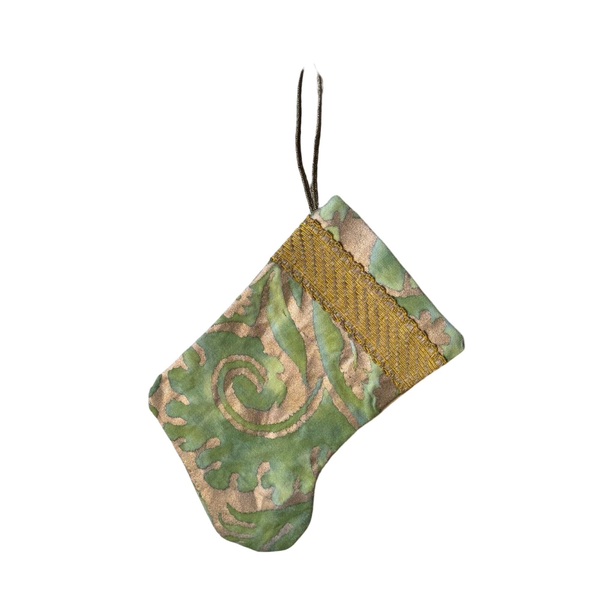Handmade Mini Stocking from Antique and Vintage Textiles Ornament B. Viz Design Q 