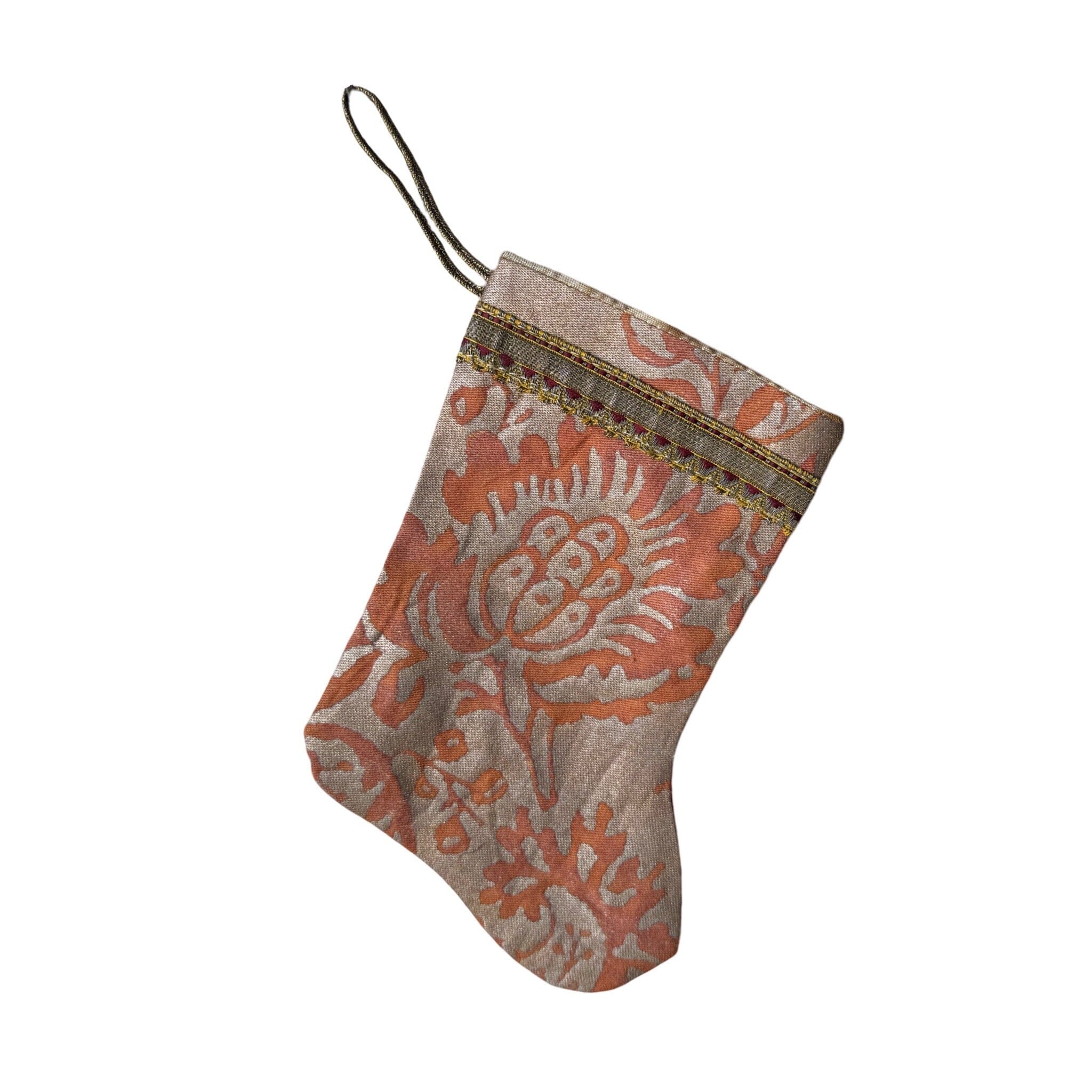 Handmade Mini Stocking from Antique and Vintage Textiles Ornament B. Viz Design R 