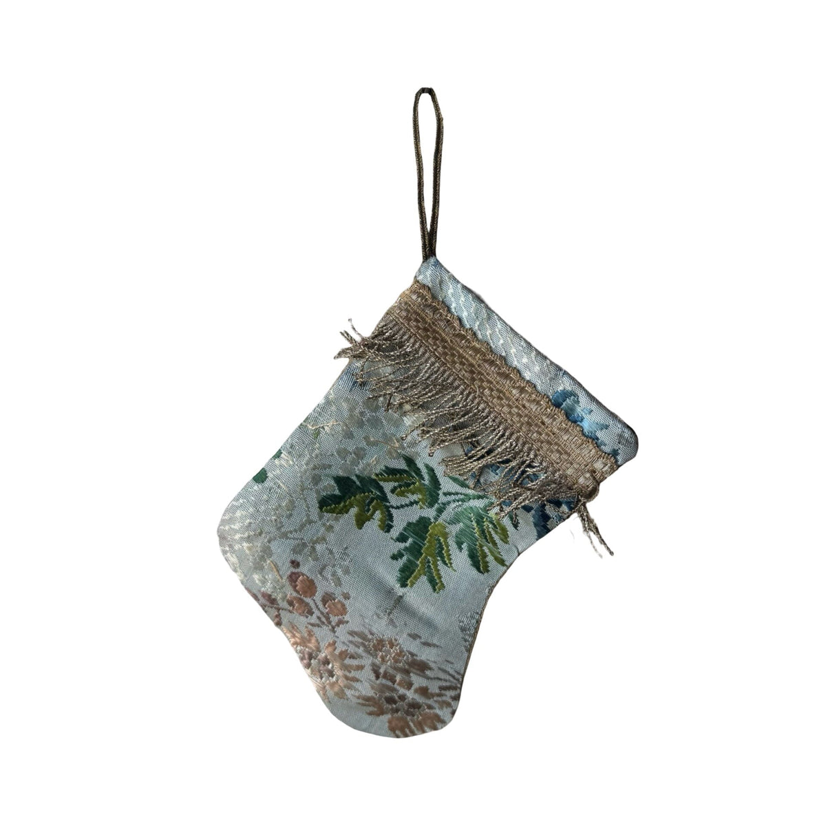 Handmade Mini Stocking from Antique and Vintage Textiles Ornament B. Viz Design S 