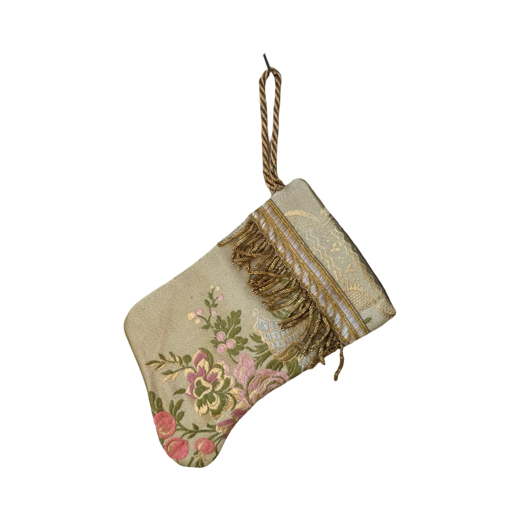 Handmade Mini Stocking from Antique and Vintage Textiles - Ornament B. Viz Design SS 