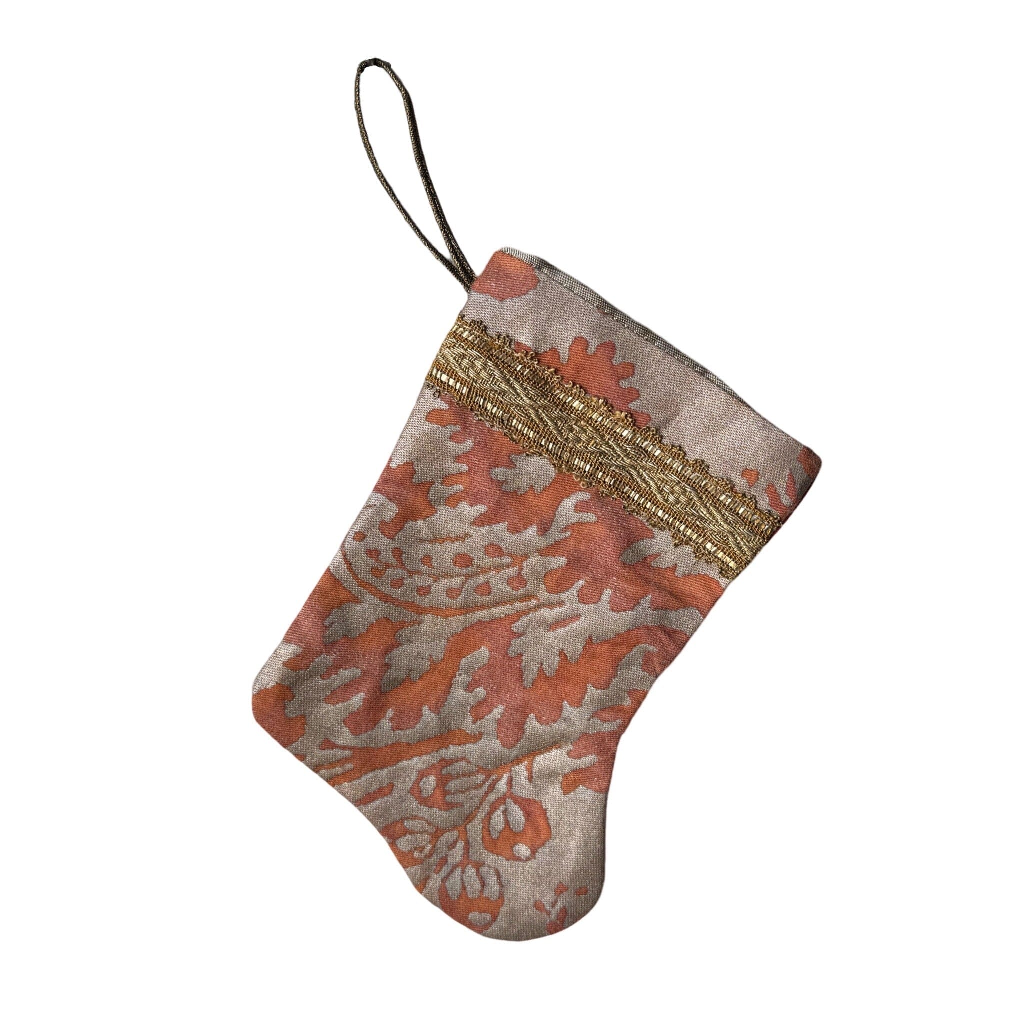 Handmade Mini Stocking from Antique and Vintage Textiles Ornament B. Viz Design T 