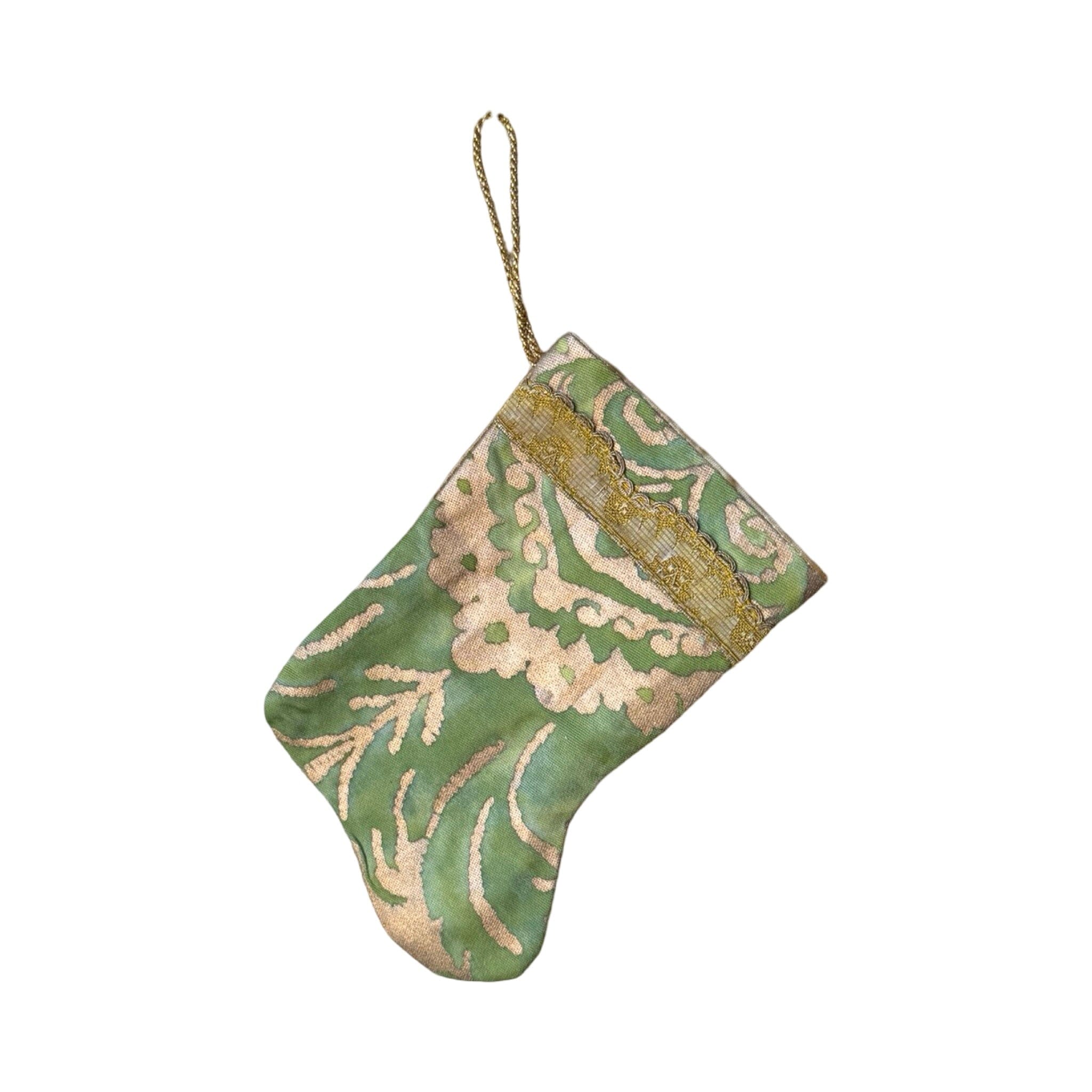 Handmade Mini Stocking from Antique and Vintage Textiles Ornament B. Viz Design T 
