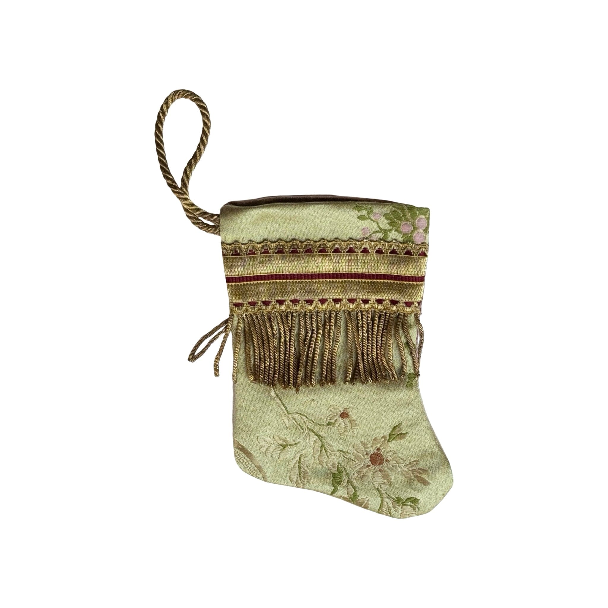 Handmade Mini Stocking from Antique and Vintage Textiles - Ornament B. Viz Design U 