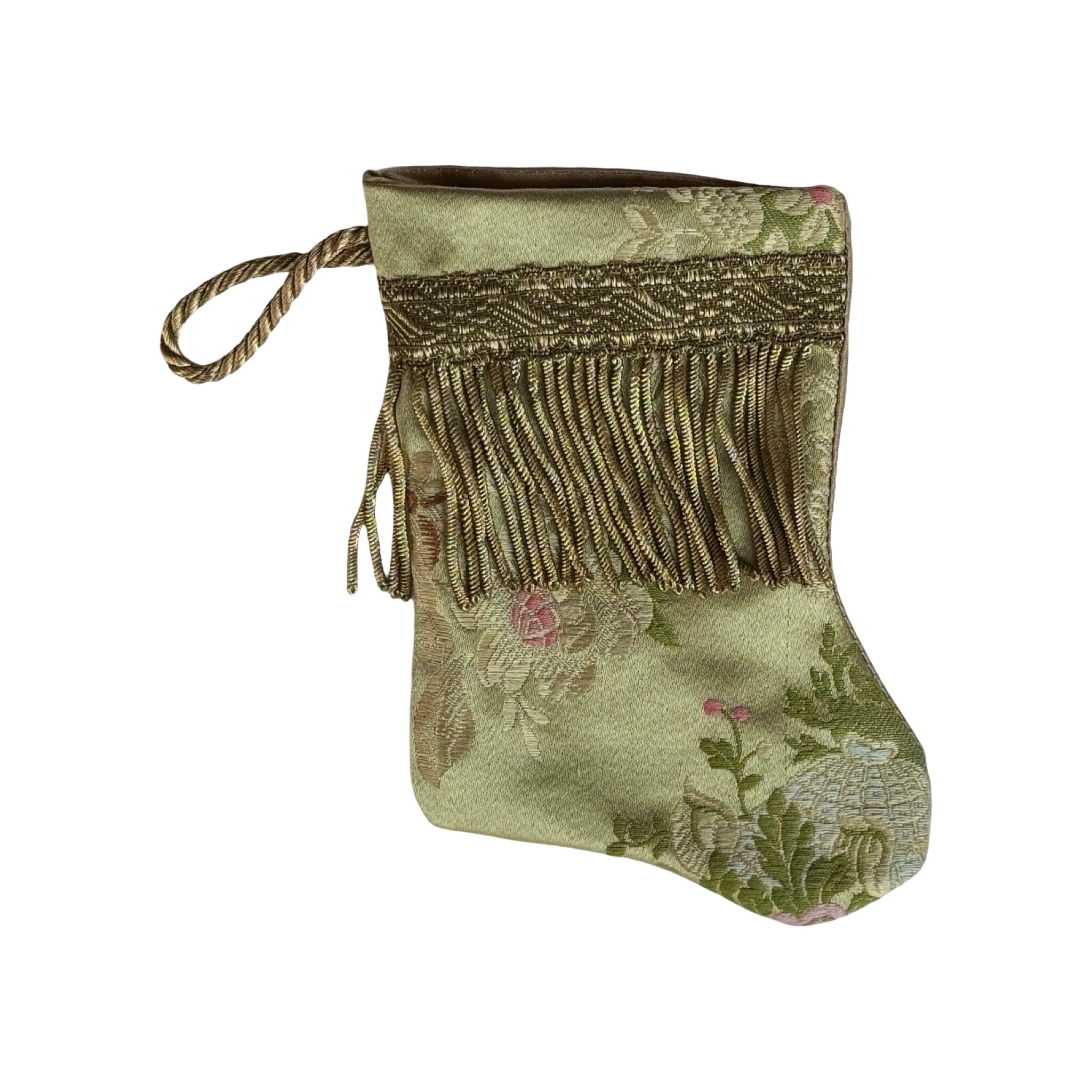 Handmade Mini Stocking from Antique and Vintage Textiles - Ornament B. Viz Design V 