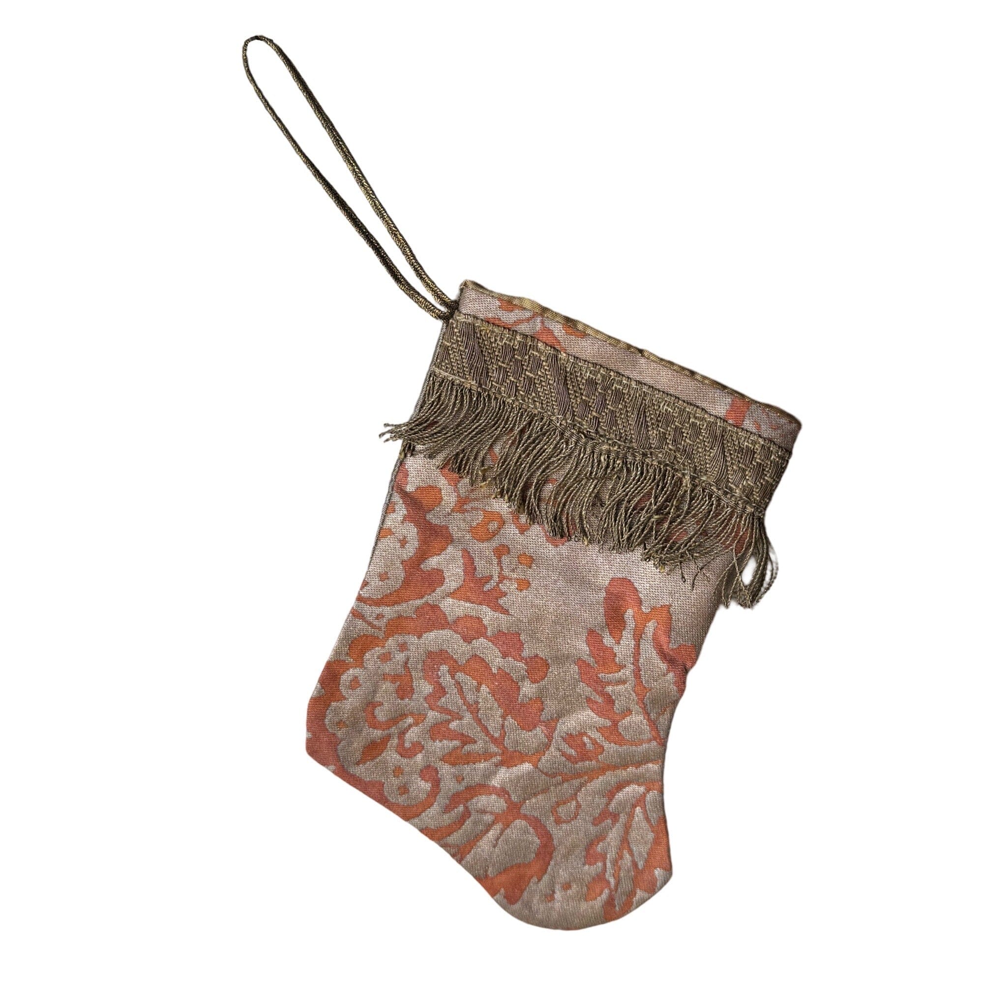 Handmade Mini Stocking from Antique and Vintage Textiles Ornament B. Viz Design W 