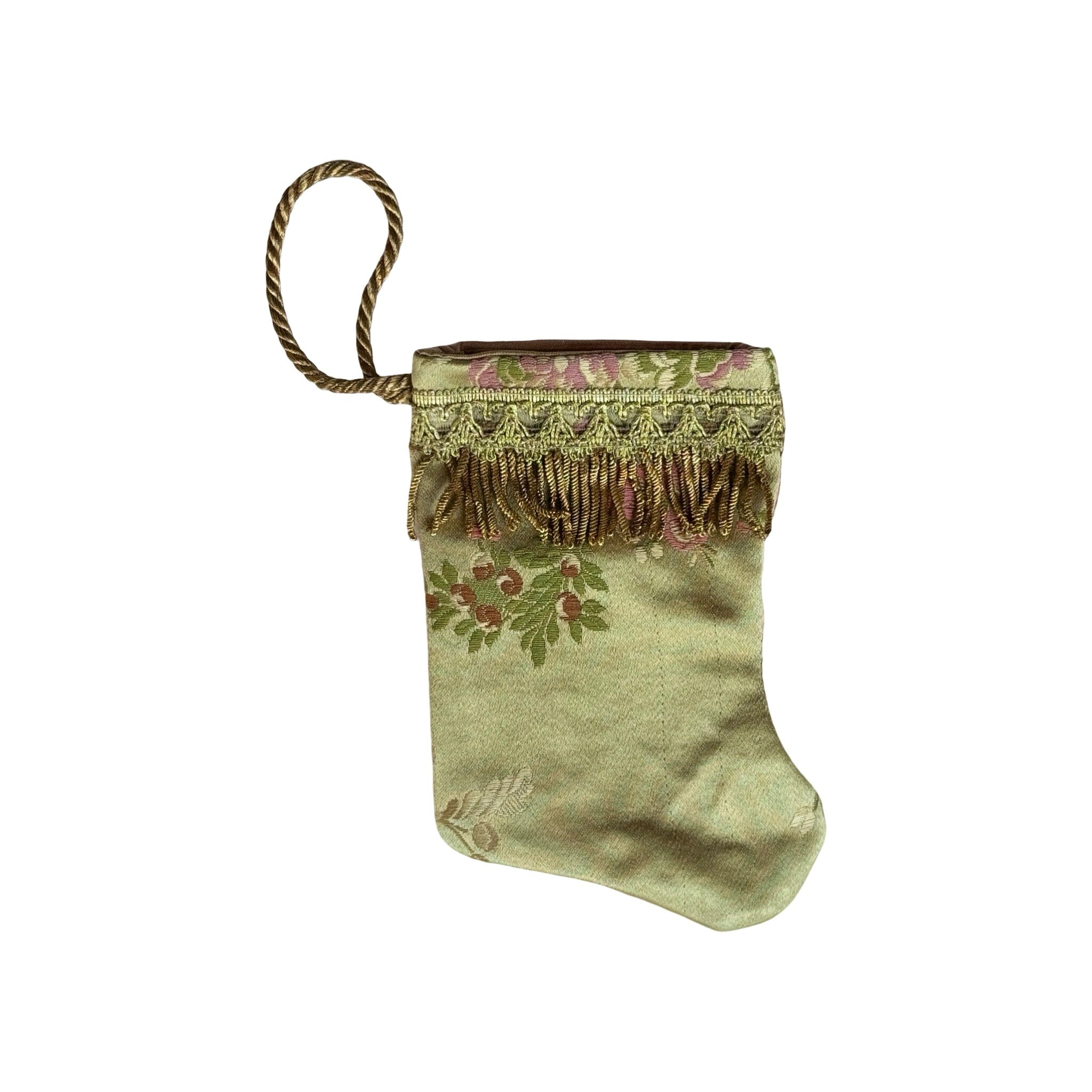 Handmade Mini Stocking from Antique and Vintage Textiles - Ornament B. Viz Design Y 