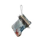 Handmade Mini Stocking from Antique and Vintage Textiles Ornament B. Viz Design Y 