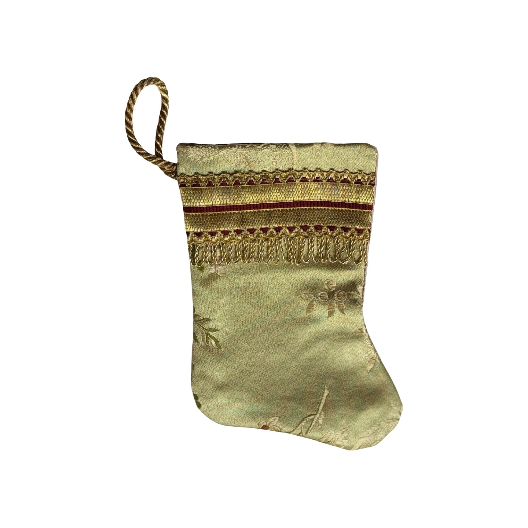 Handmade Mini Stocking from Antique and Vintage Textiles - Ornament B. Viz Design Z 