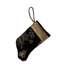 Handmade Mini Stocking from Antique Textiles - Chinese Garden Ornament B. Viz Design A 