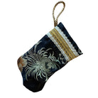 Handmade Mini Stocking from Antique Textiles - Chinese Garden Ornament B. Viz Design D 