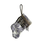 Handmade Mini Stocking from Antique Textiles - Lavender and White Fortuny Ornament B. Viz Design A 