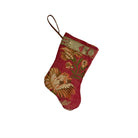 Handmade Mini Stocking Made From Vintage Fabric - Raspberry Ornament B. Viz Design C 