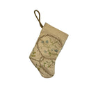 Handmade Mini Stocking Made From Vintage Fabric - Silk Vine Ornament B. Viz Design A 