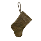 Handmade Mini Stocking Ornament from Antique & Vintage Textiles, Trims | Green Fortuny Ornament B. Viz Design D 