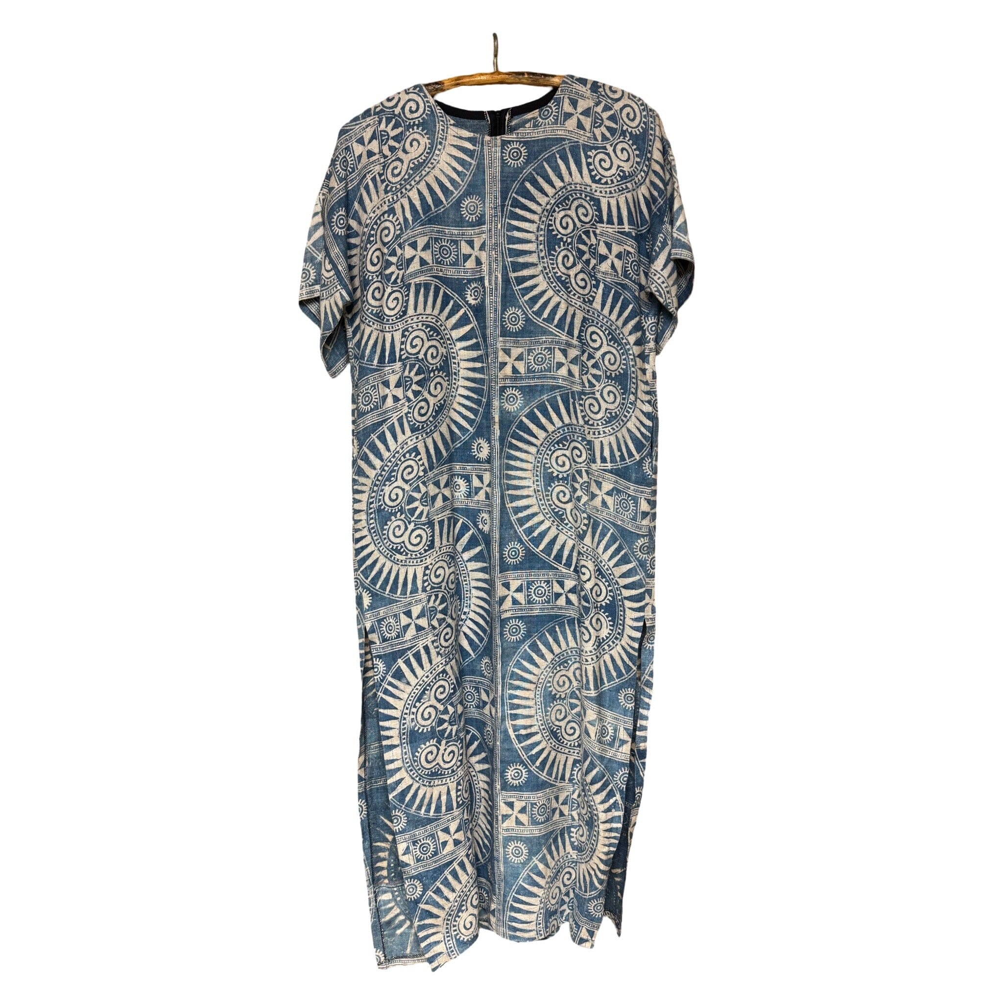 Handwoven Flax Linen Kaftan from Thailand Kaftan Bangkok D 