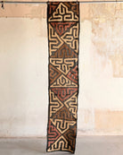 Handwoven Vintage Kuba Cloth (#KU81526 | 21 x 118") Vintage Textile Jean Constantin 