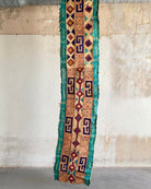 Handwoven Vintage Kuba Cloth (#KU8726 | 24 x 138") Vintage Textile Jean Constantin 