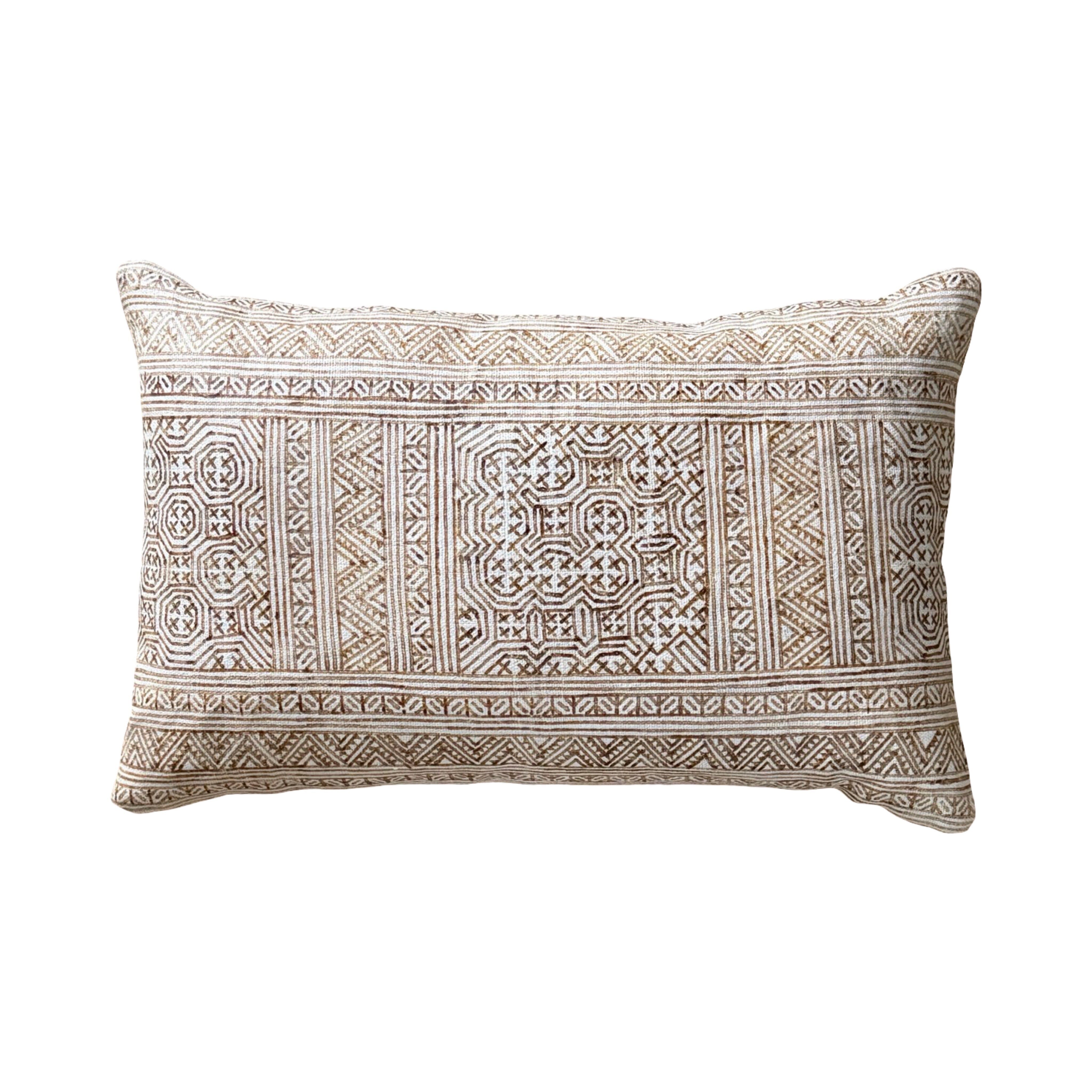 Hmong Tribal Wax Relief Batik (#M011326 | 13x20") New Pillows B. Viz Design 