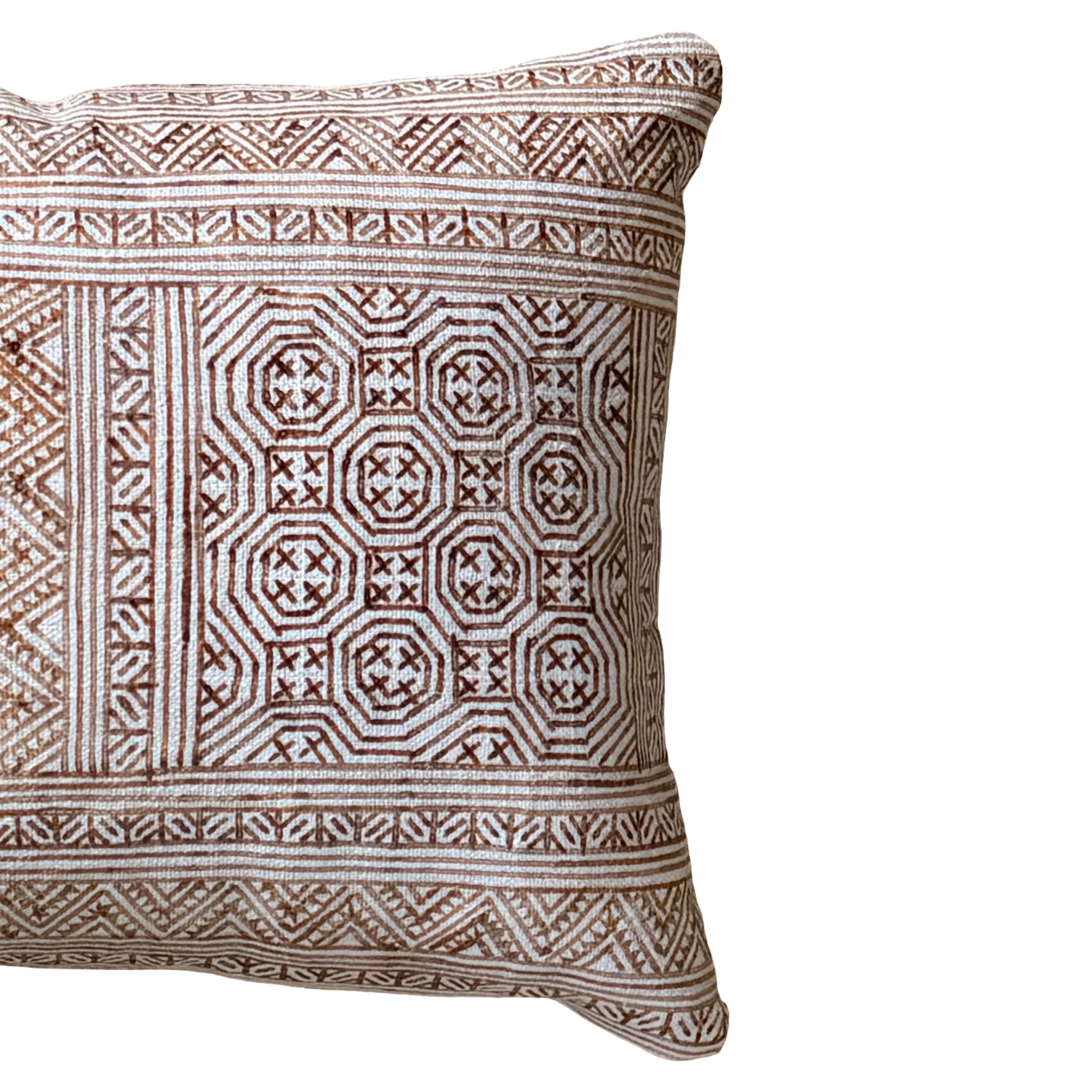 Hmong Tribal Wax Relief Batik (#M011426A&B | 13x17.5") New Pillows B. Viz Design 