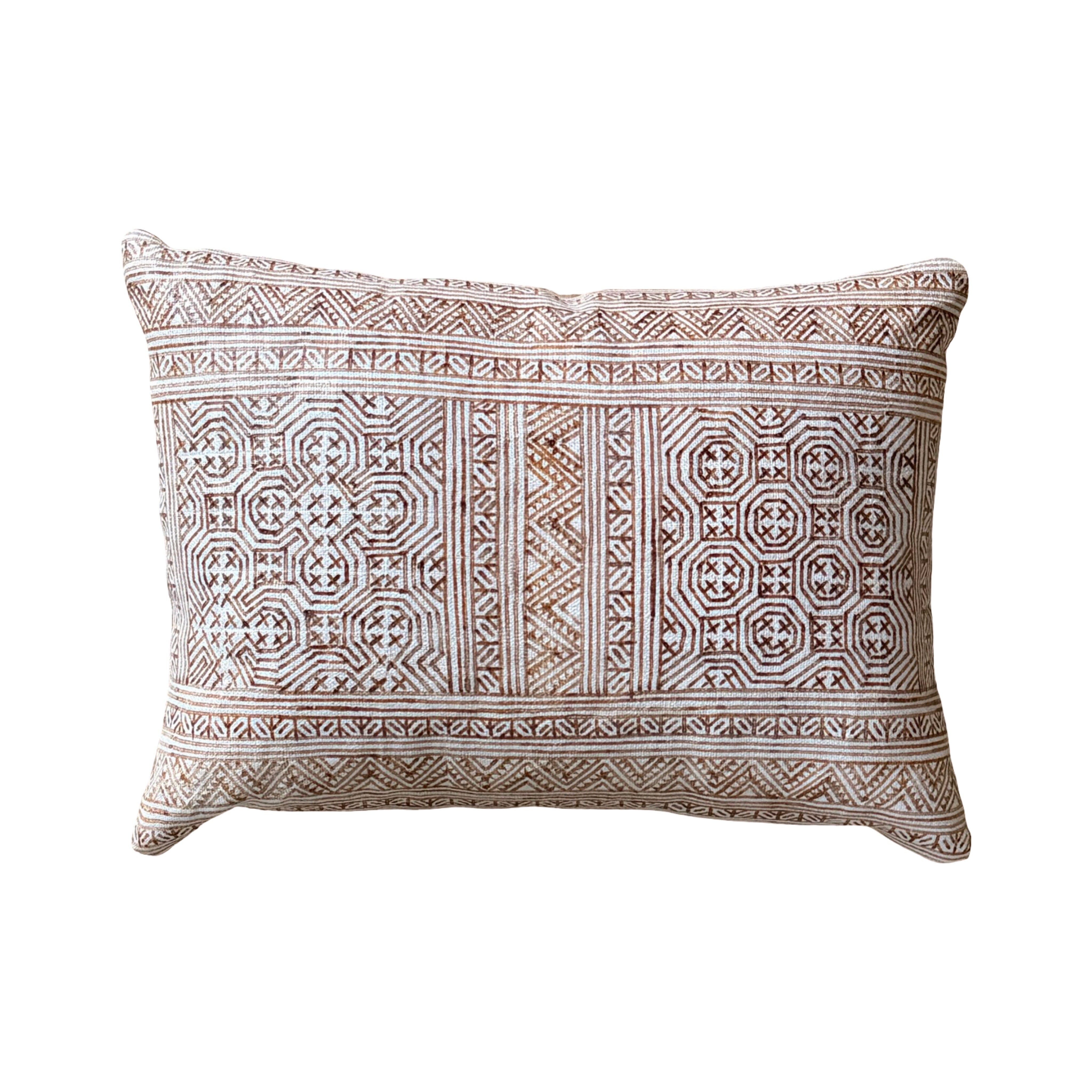 Hmong Tribal Wax Relief Batik (#M011426A&B | 13x17.5") New Pillows B. Viz Design 