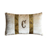 Initial "C" Embroidery Pillow (#E110623 | 9 x 14 1/2") New Pillows B. Viz Design 