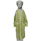 Ivy Block Print Kimono Robe Robe Pacific & Rose Textiles 