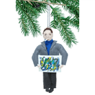 "Jackson Pollock" Felt Ornament Holiday Ornaments Silk Road Bazaar 