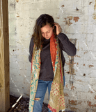 Kantha Scarf Scarves | Made From Recycled Cotton Saris Seeds 
