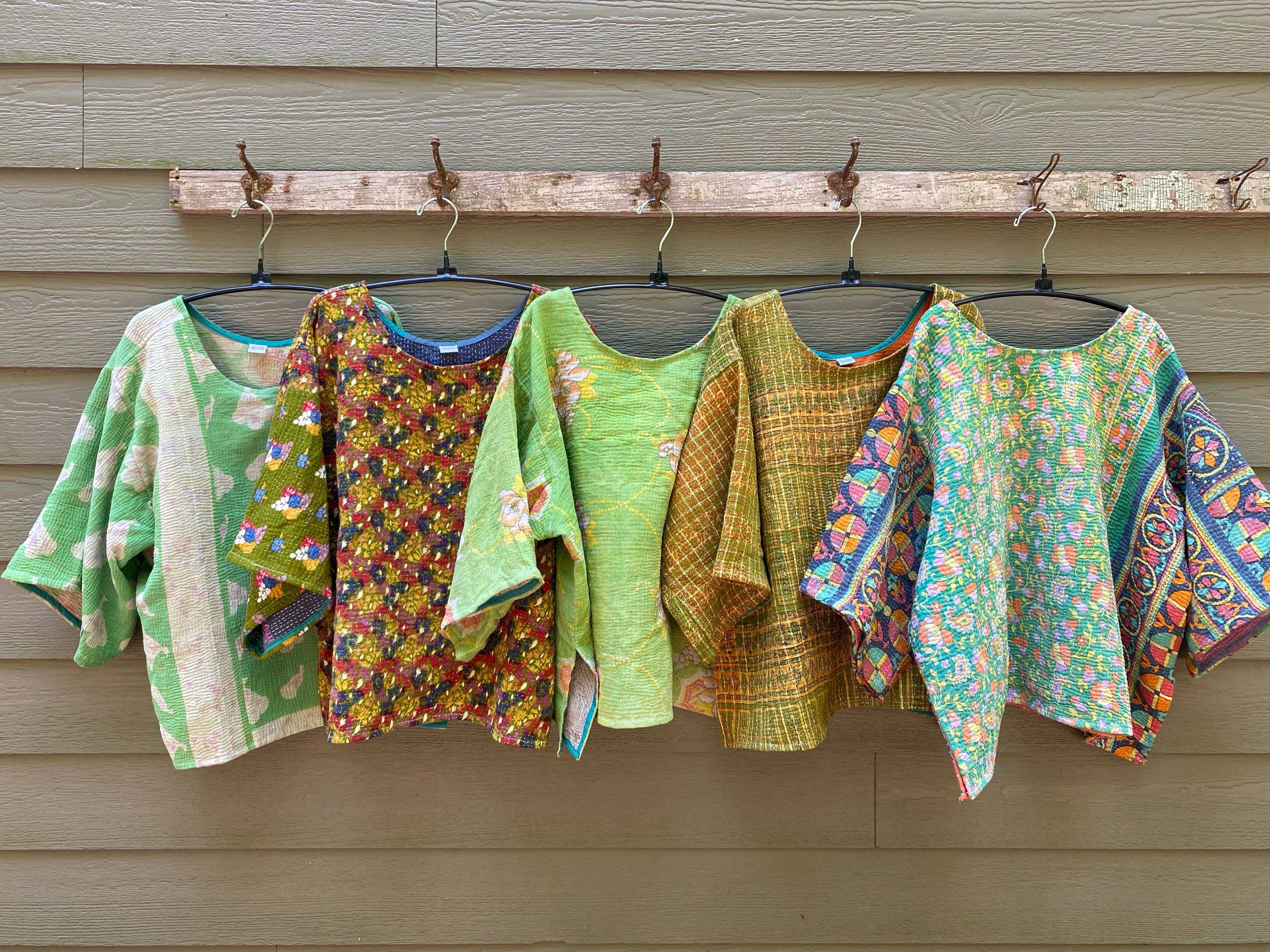Kantha Shirt | Made From Recycled Cotton Kanthas One Size Seeds 