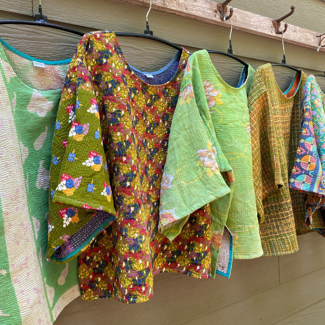 Kantha Shirt | Made From Recycled Cotton Kanthas One Size Seeds 