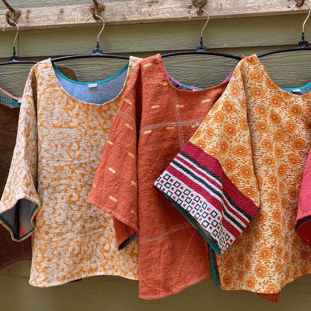Kantha Shirt | Made From Recycled Cotton Kanthas One Size Seeds 